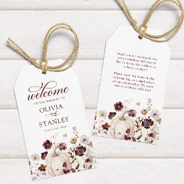 Etiqueta Para Presente Boas-vindas de casamento de flores silvestres de o