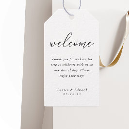 Etiqueta Para Presente Boas-vindas de casamento elegante moderno