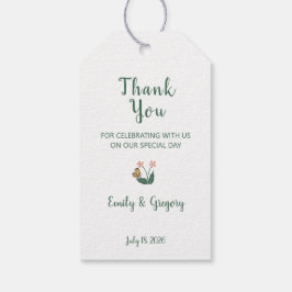 Etiqueta Para Presente Boate de Flores Coloridas Imaginosas Obrigado