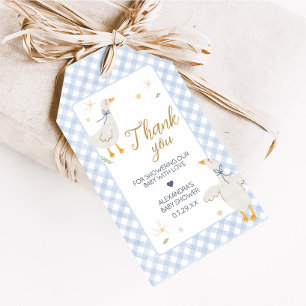 Etiqueta Para Presente Bobo Goose Gingham Chá de fraldas Favorecer Etique