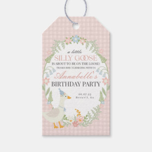 Etiqueta Para Presente Bobo Rosa Goose Floral Gingham Floral Favor de Ani