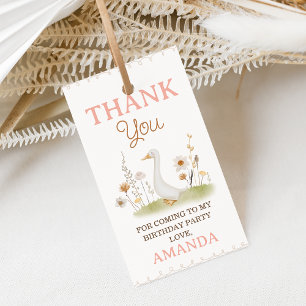 Etiqueta Para Presente Bobo Rustic Beige Floral One Goose primeiro aniver