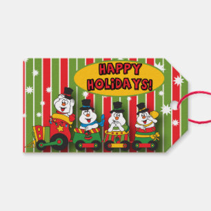 Etiqueta Para Presente Bobo Snowman Train   Natal