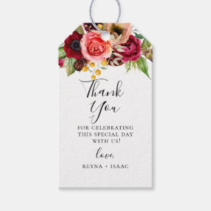 Etiqueta Para Presente Bohemian Blooms Casamento Obrigado