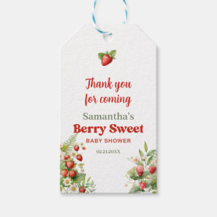 Etiqueta Para Presente Boho Arch Berry Sweet Wild Strawberry obrigado voc