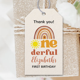 Etiqueta Para Presente Boho Chic First Birthday Bash for One-derful 