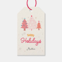 Boho de árvore de Natal rosa