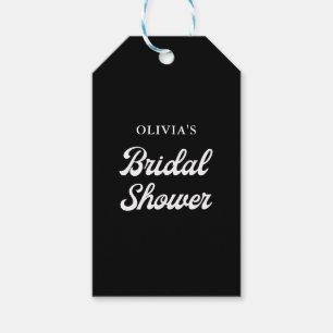Etiqueta Para Presente Boho e Retro Preto   Chá de Noiva 