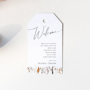 Etiqueta Para Presente Boho Flor Silvestre de Outono   Boas-Vindas de Cas