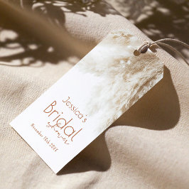 Etiqueta Para Presente Boho Fofa Chuva de Pampas Festa de Noivado Obrigad