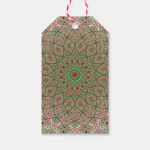 Etiqueta Para Presente Boho Hippie Funky Trippy Ornamentado Natal Mandala