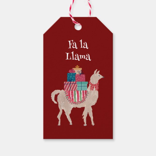 Etiqueta Para Presente Boho Llama Alpaca Capybara Ilustrada À Mão (Frente)