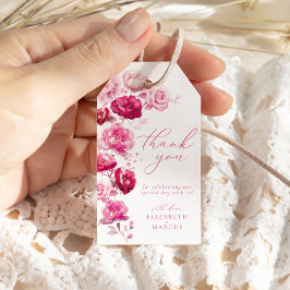 Etiqueta Para Presente Boho Magenta, Rosa Quente, Favor do Casamento Eleg