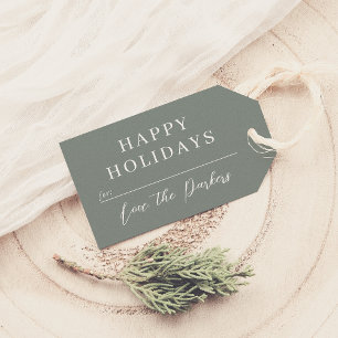 Etiqueta Para Presente Boho Modern Sage Green Christmas Family