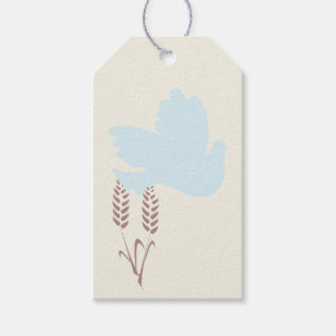 Etiqueta Para Presente Boho Peace Dove and Wheat Generic Gift Tag