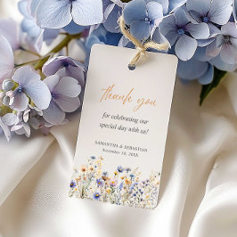 Etiqueta Para Presente BOHO PRIMAVERA SUMMER WILDFLOWER Obrigado