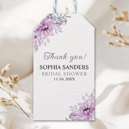 Etiqueta Para Presente Boho Purple Floral Bridal Shower Stationery