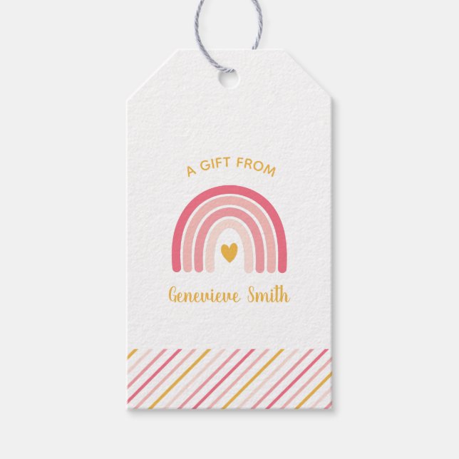Etiqueta Para Presente Boho Rainbow (Frente)