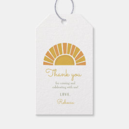 Etiqueta Para Presente Boho Sun Colorida Chá de fraldas