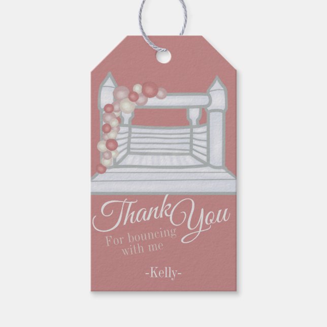 Etiqueta Para Presente Boho White Bunt House (Frente)