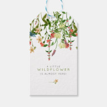 Boho Wildflower Chá de fraldas Gift Tags