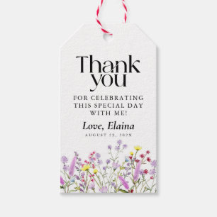 Etiqueta Para Presente Boho Wildflower Chá de panela Favor