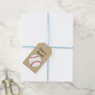Etiqueta Para Presente Bola de Baseball Personalizar