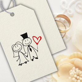 Etiqueta Para Presente Bola de Coração de Casamento