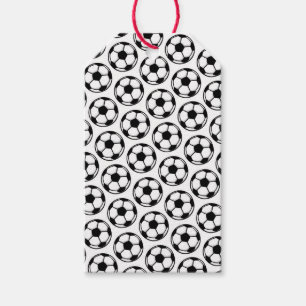 Etiqueta Para Presente Bola de Futebol Branca Preta Verde Time Esportivo