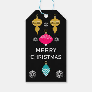 Etiqueta Para Presente Bola decorativa de Natal Retroativo