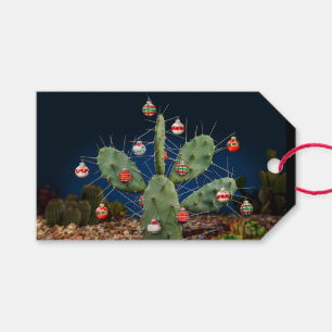Etiqueta Para Presente Bolas de Cacto de Natal