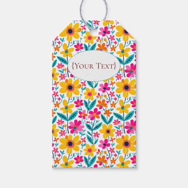 Etiqueta Para Presente Bold Bloom  (Frente)