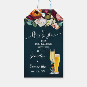 Etiqueta Para Presente Bolhas de Marinho de vinho e quebra o Chá de casa