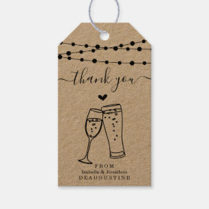 Etiqueta Para Presente Bolhas & fermentações que Wedding o obrigado voc