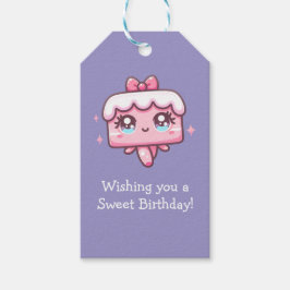 Etiqueta Para Presente Bolo de Bolo de Corte Personalizado e Balão