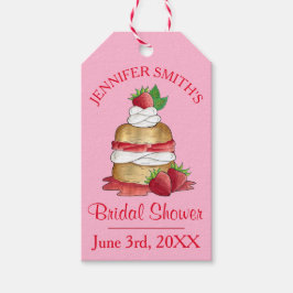 Etiqueta Para Presente Bolo de Morango Shortcake Chá de Panela de Noiva A