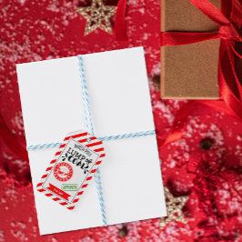 Etiqueta Para Presente Bomba de Papais noeis secretos engraçados de Natal