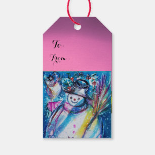 Etiqueta Para Presente BONECO DE NEVE COM a NOITE da CORUJA/NATAL,