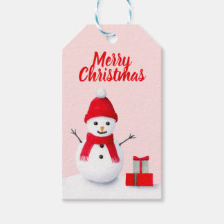 Etiqueta Para Presente Boneco de neve de natal fofo em aquarela pastel te