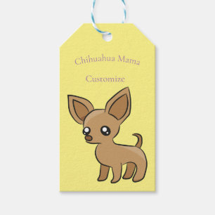 Etiqueta Para Presente Bonita Chihuahua Mama Art Thunder_Cove