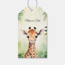 Etiqueta Para Presente Bonita festa de Chá de fraldas da selva da Girafa