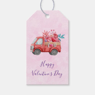 Etiqueta Para Presente Bonito Carregando de Caminhão de Amor