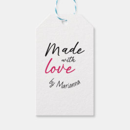 Etiqueta Para Presente Bonito feito com adesivo de amor