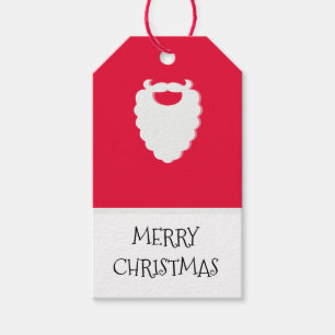 Etiqueta Para Presente Bonito Papai noel Vermelho Vermelho De Dois Lados