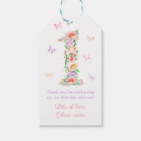 Bonito Pastel Floral Butterfly primeiro aniversari