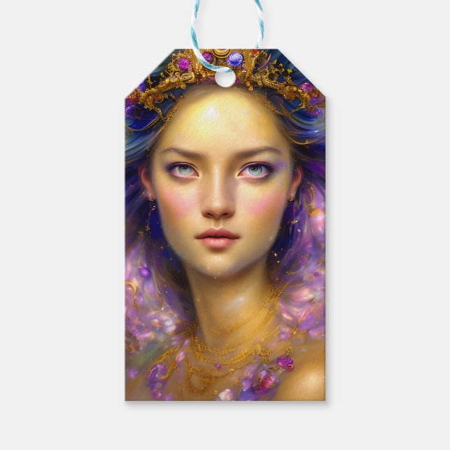 Etiqueta Para Presente Bonito Princesa Guerreira Deusa Eetérea (Frente)