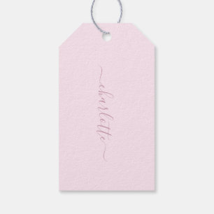 Etiqueta Para Presente Bonito Rosa e Blush