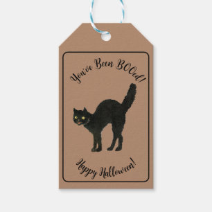 Etiqueta Para Presente Bonito Você Foi BOOado Halloween Gato Preto