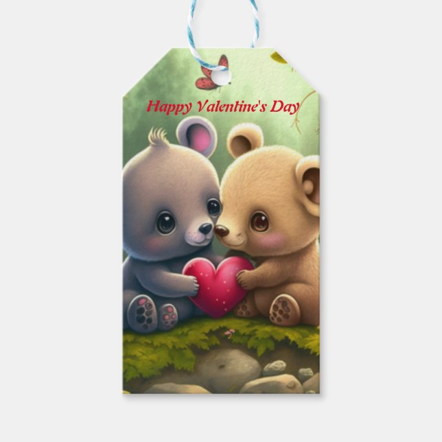 Etiqueta Para Presente Bons animais apaixonados (Frente)