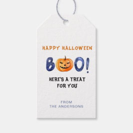 Etiqueta Para Presente BOO Feliz Halloween Abóboras Presentes Tags